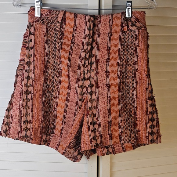 Eva Franco Anthropologie Womens Textured High‎ Waist Shorts 6 - Picture 1 of 4